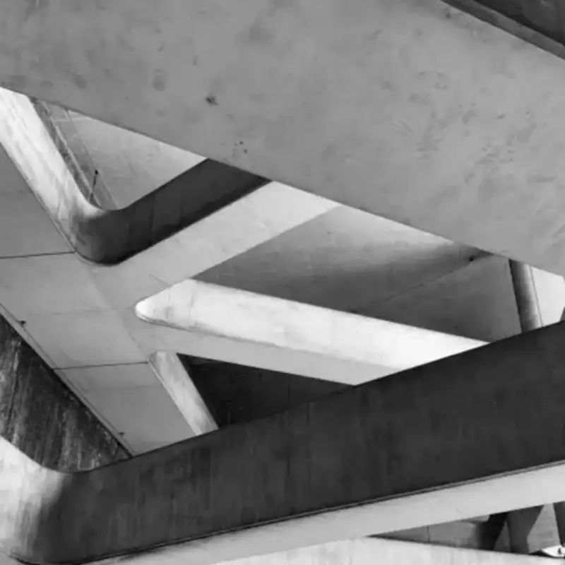 High-rise concrete building structure under construction